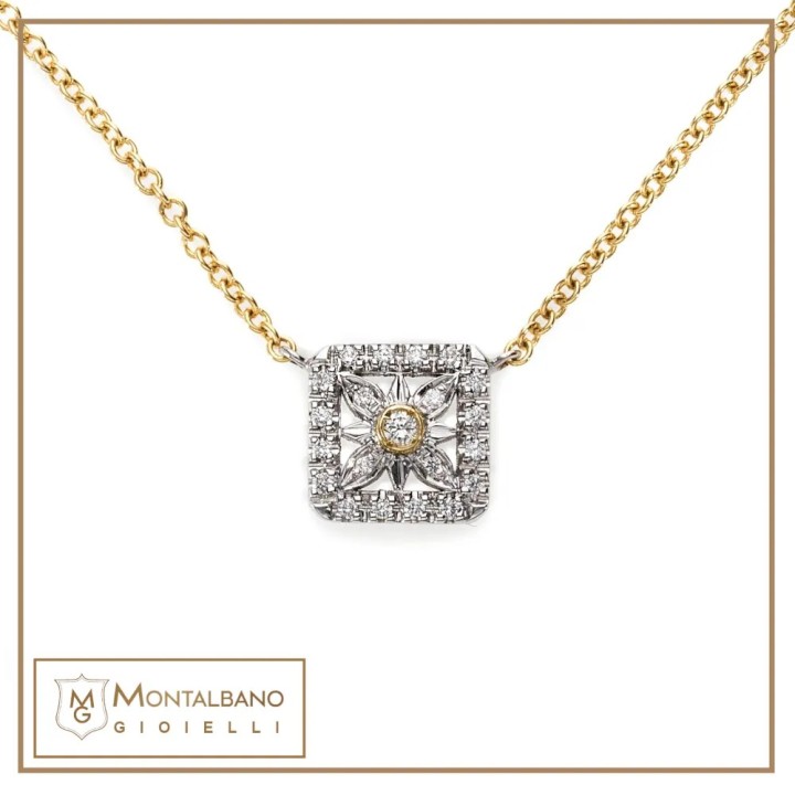 Collana Raggio di Sole quadrato piccolo| Gioielli De Nobili